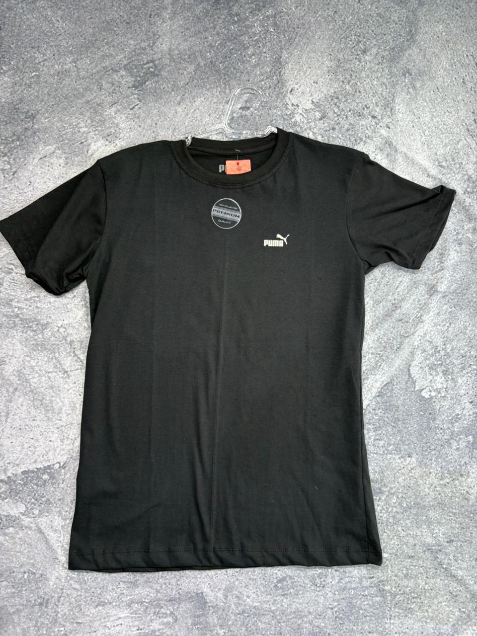 CAMISETA MALHA PREMIUM PUMA • 30.1 PENTEADA \& LAVADA preta basica