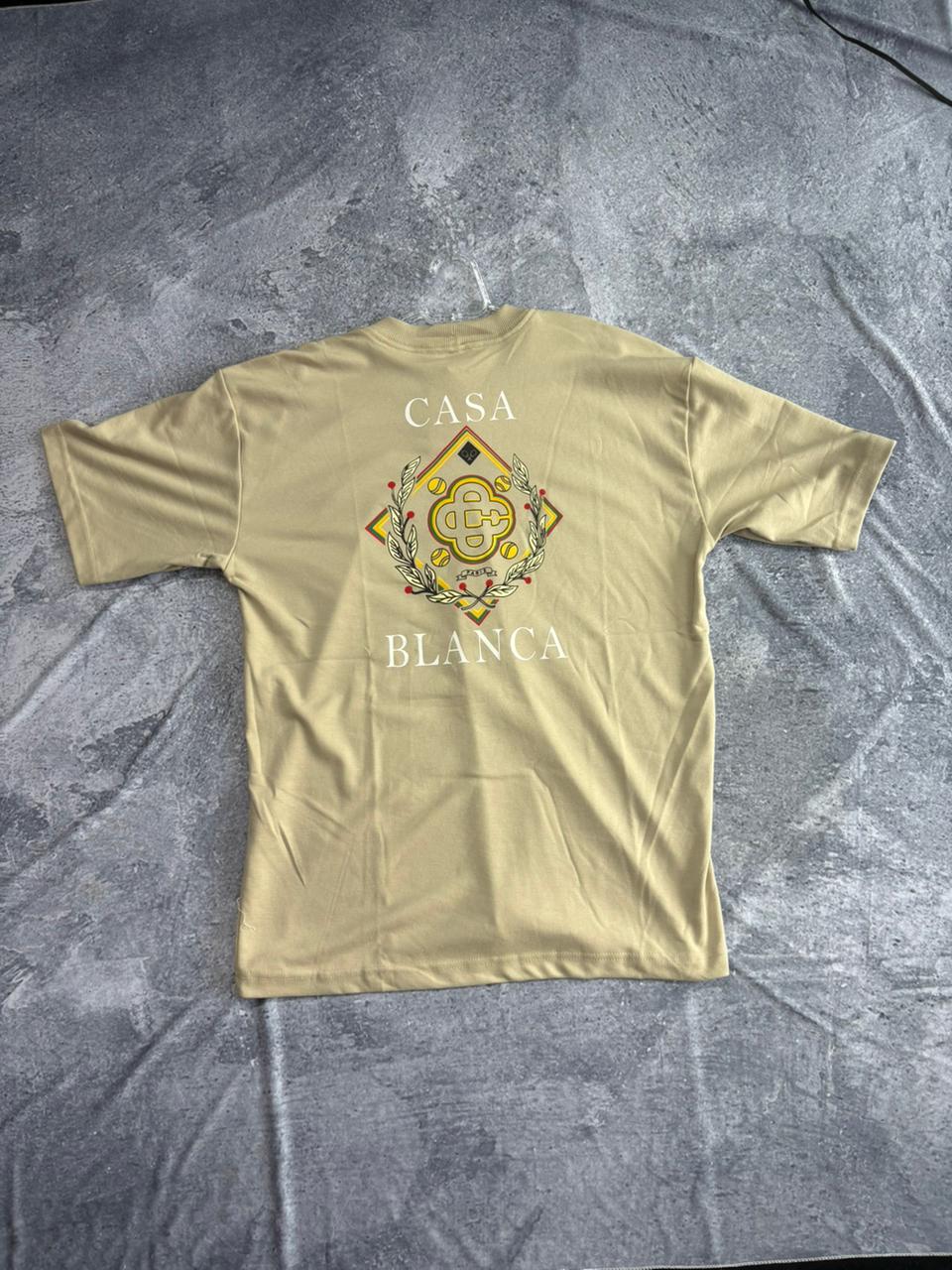 CAMISETA MALHÃO OVERSIZED CASA BLANCA BEGE