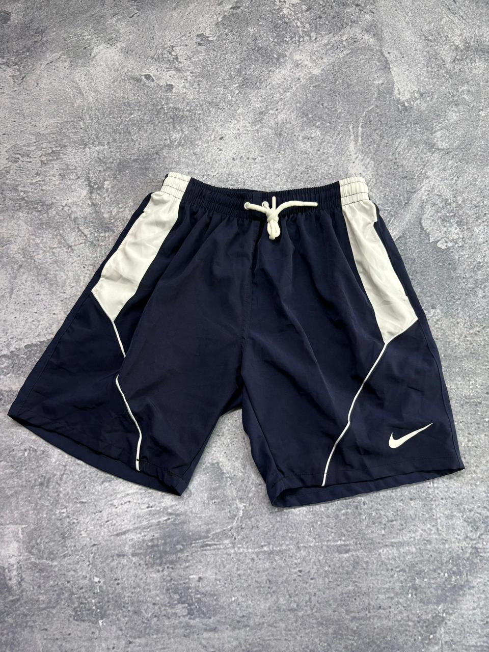 SHORT ELASTANO NIKE  PREMIUM AZUL ESCURO com branco