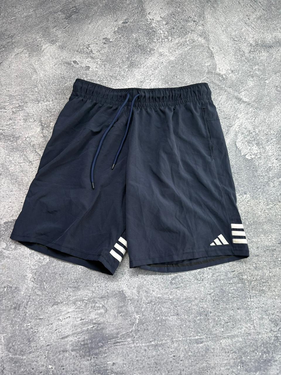 SHORT ELASTANO ADIDAS PREMIUM AZUL 3 listras átras