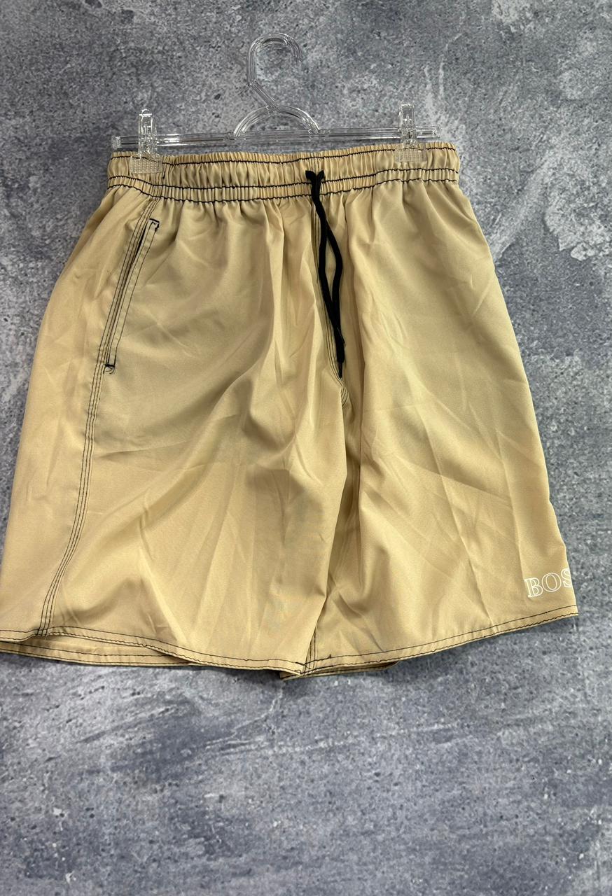 SHORT ELASTANO BASIC BOSS BEGE LONGO