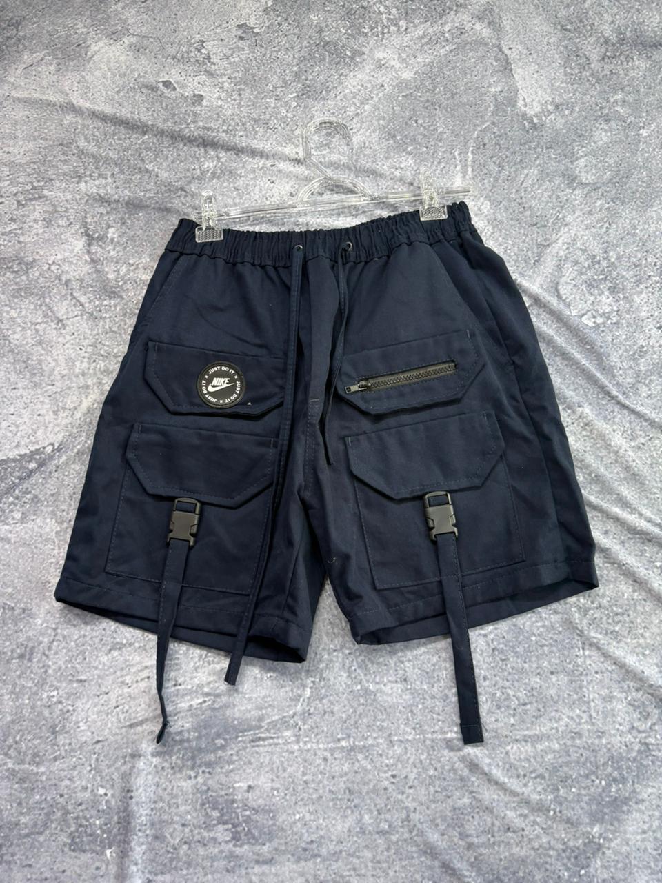 SHORT SARJA BOLSO CARGO AZUL