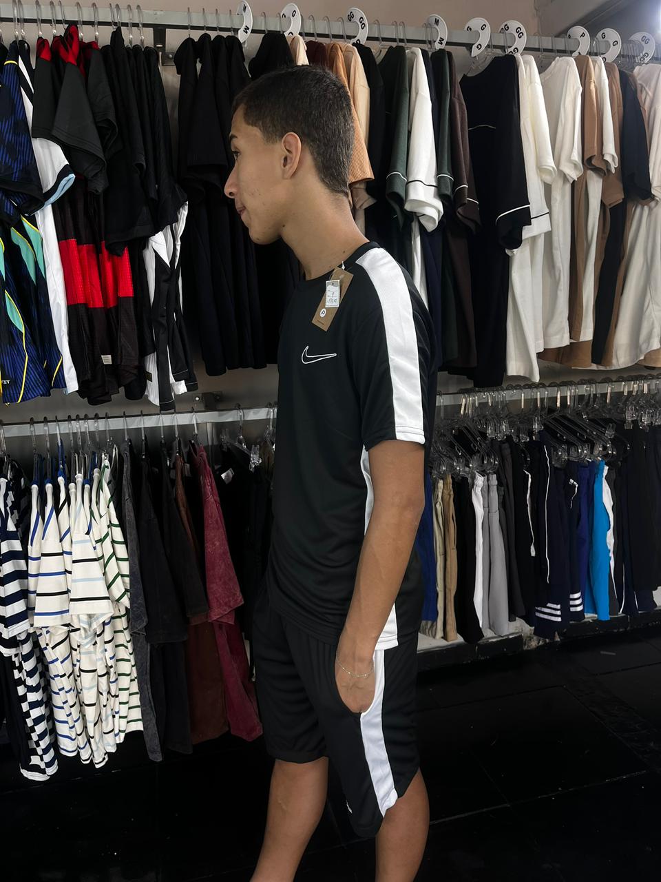 CONJUNTOS NIKE ACADEMY PRETO COM BRANCO