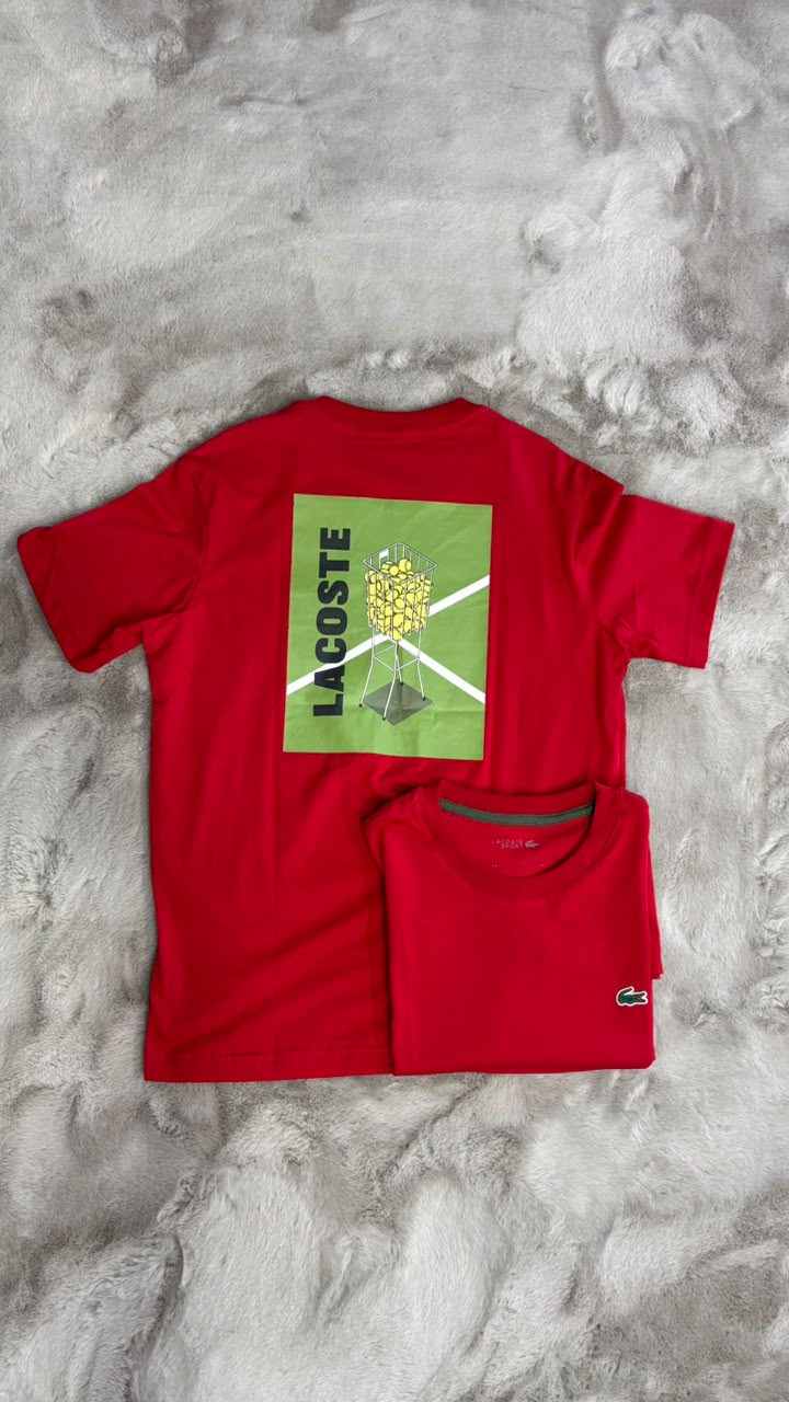 CAMISETA LACOSTE SPORT VERMELHA